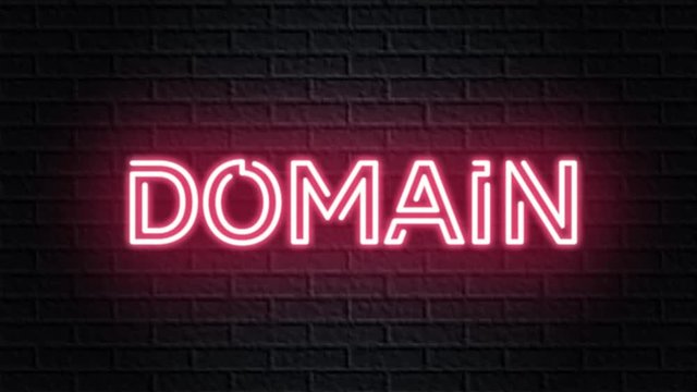 red neon video animation domain