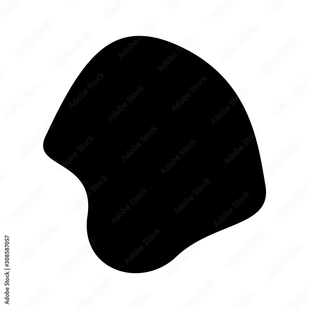 Aufkleber geometric figure glyph icon. fluid abstract shape. decorative simple element. filled isometric form.