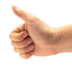 hand gestures and symbols close up isolated