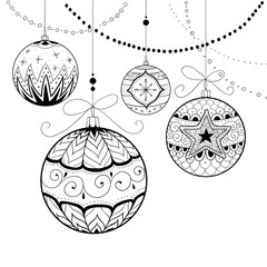 Christmas detailed baubles (garland).