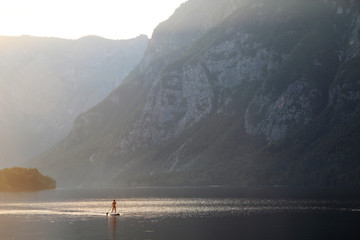 Bohinj lake at sunset, Slovenia	