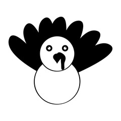 Silhouette of a turkey. Thanksgiving season - Vector