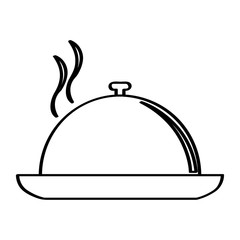 Silhouette of a metal plate cover - Vector illustration