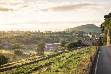 Countryside of Santillana del Mar, a town in the Cantabria region of northern Spain.