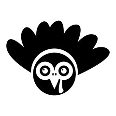 Silhouette of a turkey. Thanksgiving season - Vector