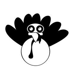 Silhouette of a turkey. Thanksgiving season - Vector