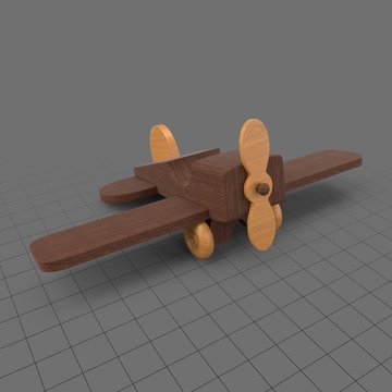 Wooden toy plane