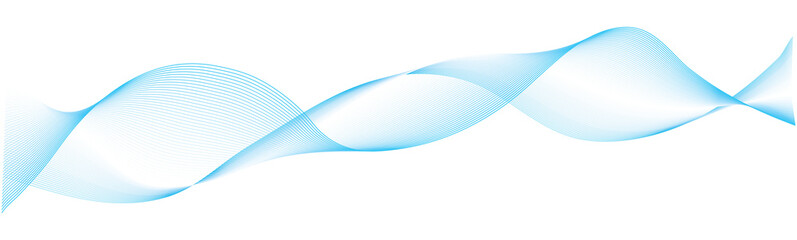abstract blue wave lines on white background