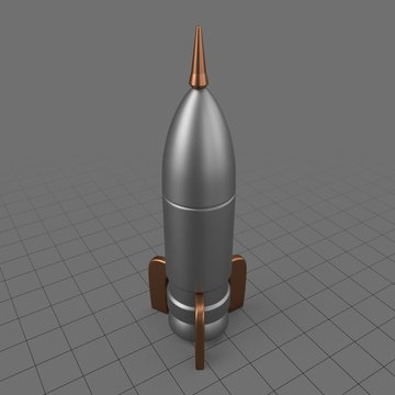 Metal toy rocket