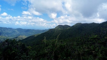 Fototapeta na wymiar The Highest Peak in Puerto Rico Panoramic Route