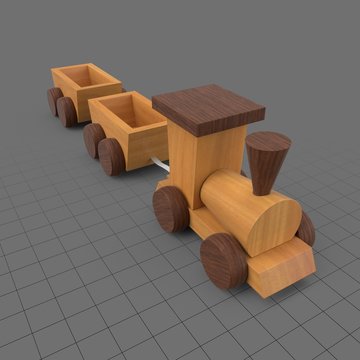 Wooden toy train