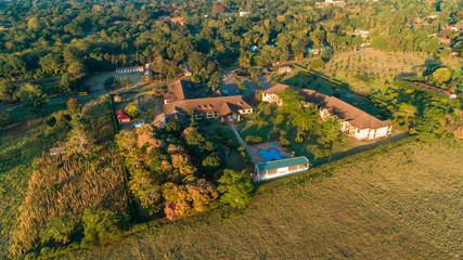 Aerial view of the Morogoro town in  Tanzania