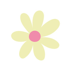 beautiful flower decoration ornament icon