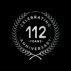 112 years design template. 112th vector and illustration.