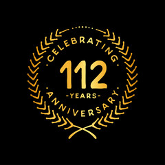 112 years design template. 112th vector and illustration.