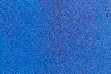 Old Weathered Blue Painted Cracked Concrete Wall Texture