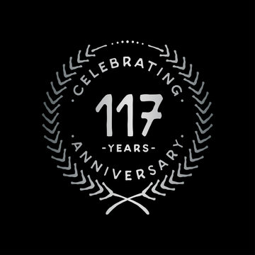 117 Years Design Template. 117th Vector And Illustration.