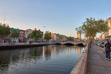 Obraz premium Dublin city center in Ireland