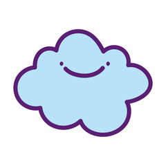 baby shower cute blue cloud cartoon