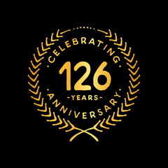 126 years design template. 126th vector and illustration.