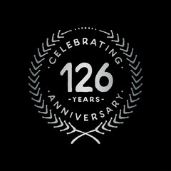 126 years design template. 126th vector and illustration.