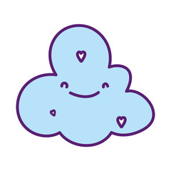 baby shower cute blue cloud cartoon
