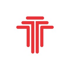 LETTER T LINE  LOGO