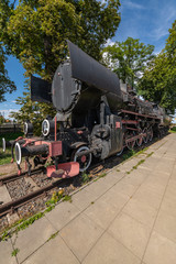 Naklejka premium Steam locomotive , Jablonowo Pomorskie , Kuyavian-Pomeranian Voi