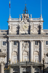 Fototapeta na wymiar Architectural detail of Royal Palace in Madrid, Spain