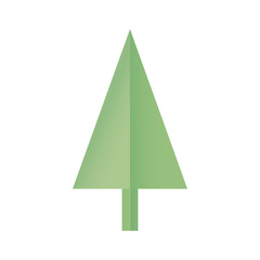 origami paper pine tree foliage botanical icon