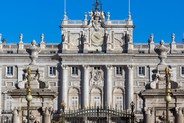 Fototapeta na wymiar Architectural detail of Royal Palace in Madrid, Spain
