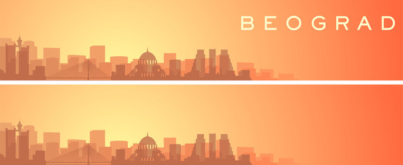 Belgrade Beautiful Skyline Scenery Banner - obrazy, fototapety, plakaty