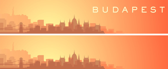 Fototapeta premium Budapest Beautiful Skyline Scenery Banner