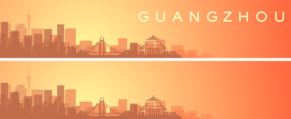 Fototapeta premium Guangzhou Beautiful Skyline Scenery Banner