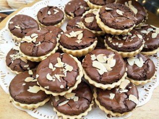 cookies with chocolate and nuts