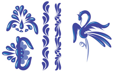 design art traditional mexican talavera style in vector