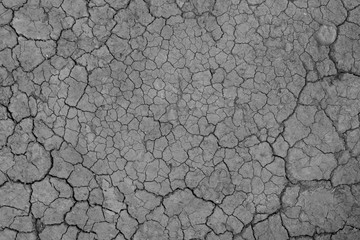 Dry soil textured and cracked earth surface background. Global warming effect concept.