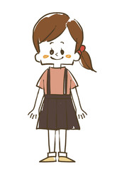 Fototapeta premium 女の子-笑顔-全身