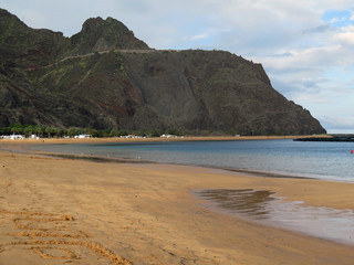 Tropical beach and mountain