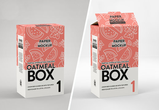 2 Rectangular Boxes Mockup