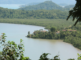 Gazebo overlooking the sea in the interior Paraty city of Rio de Janeiro in Brazil