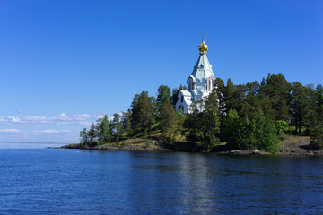 Karelia / Russia. Lake Ladoga Valaam Islands. Chapel of St. Nicholas.