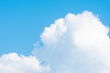Blue sky and white clouds.