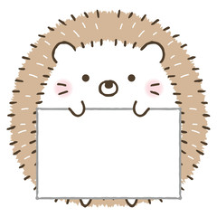 かわいいハリネズミ/動物/フレーム/枠
