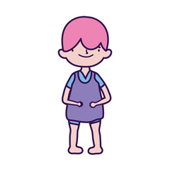 cute little boy cartoon character design