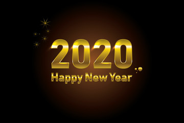 Happy New 2020 Year, Vector Illustration. Eps10