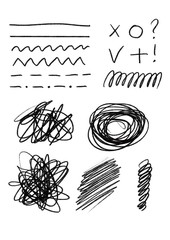 lines and strokes by pencil