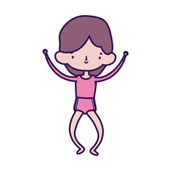 cute little girl happy cartoon character