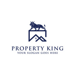 property king investment logo inspirations, real estate logo designs
