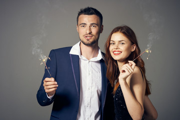 cheerful young couple holiday fun lifestyle